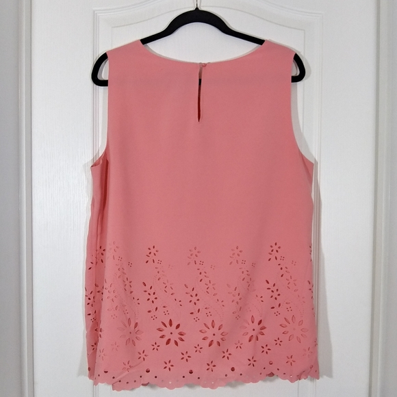 Cynthia Rowley  Peach Sleeveless Blouse Top Sz 1X - Picture 2 of 4